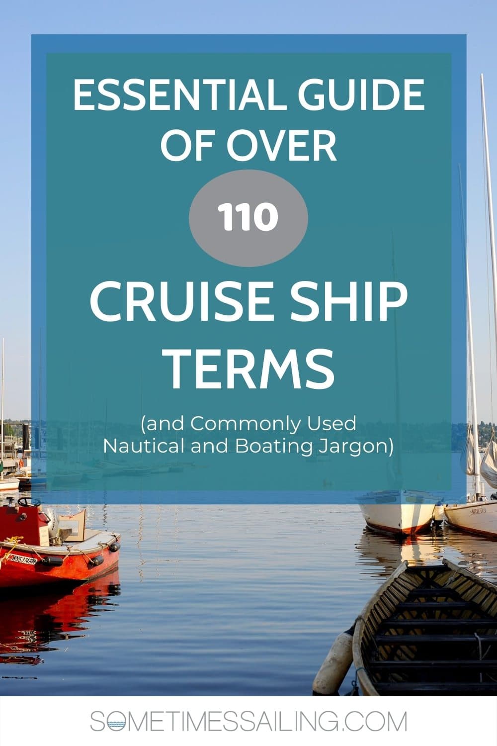Pinterest graphic that says Essential Guide of over 110 Cruise Ship Terms You Should Know