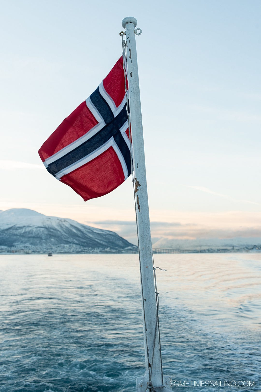 Photo of a nautical flag from Norway for a blog post about cruise ship terms.