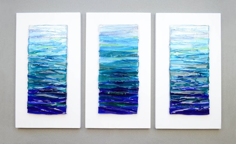 Fused glass art from Etsy artist JulliaTyasco.