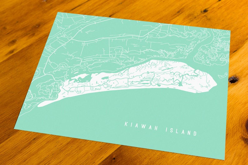 Print of Kiawah Island in SC for ocean art inspiration for your home from Etsy artist JerseyCoastDesigns.