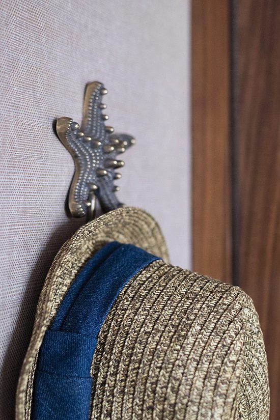 Hat on a starfish hook aboard a Kontiki Expeditions Ecuador cruise.