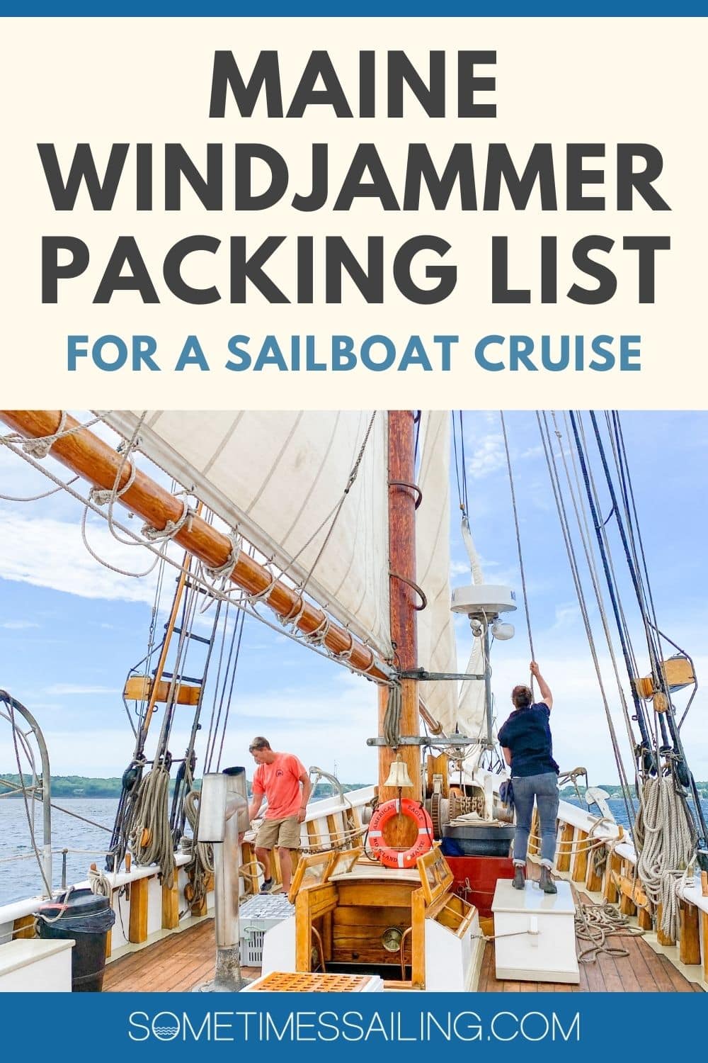 Maine Windjammer Packing List for a sailboat cruise.