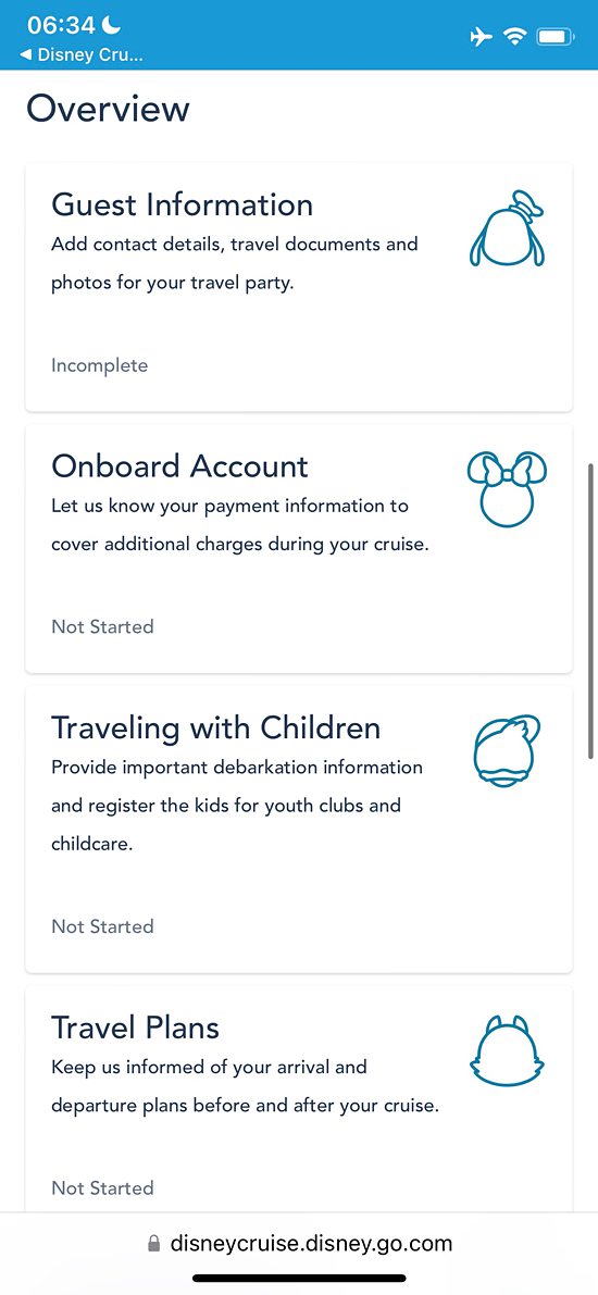 disney cruise check reservation