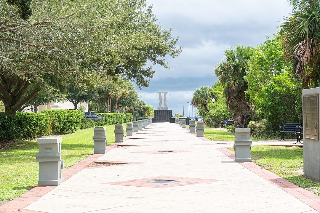 Gemini monument memorial near Port Canaveral in Florida.