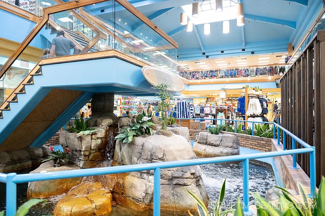 Interior of a surf shop in Cocoa Beach Florida.