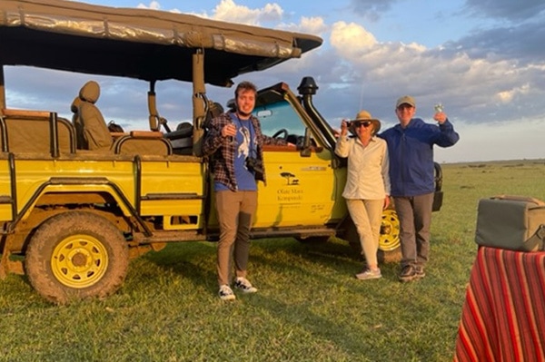 Bolds travel advisors on an African Safari.