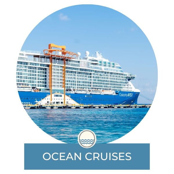 Ocean cruises category icon for small ship cruise website.