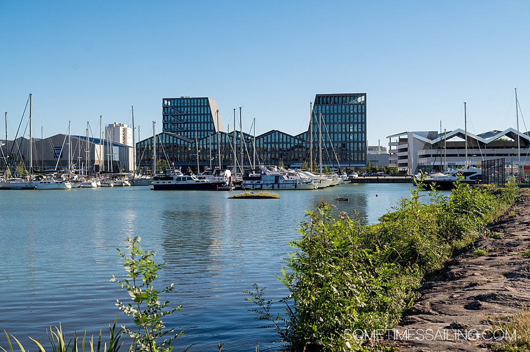 New area of Bordeaux with river cruise port info.