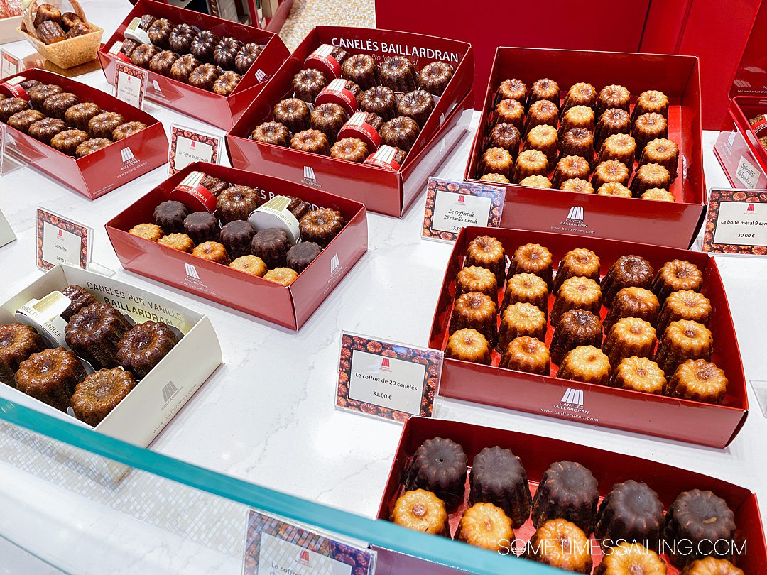 Famous pastries, Canelés, in Bordeaux.