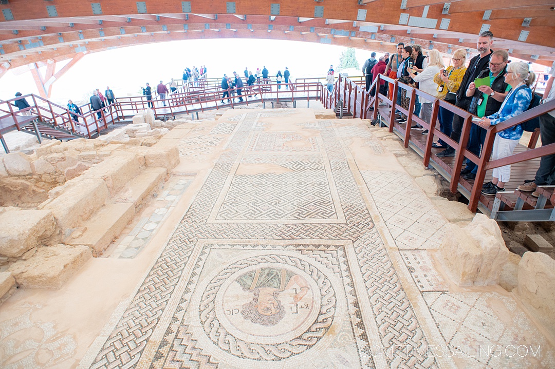 Mosaics at the Archaeological Park of Curium in Cyprus.