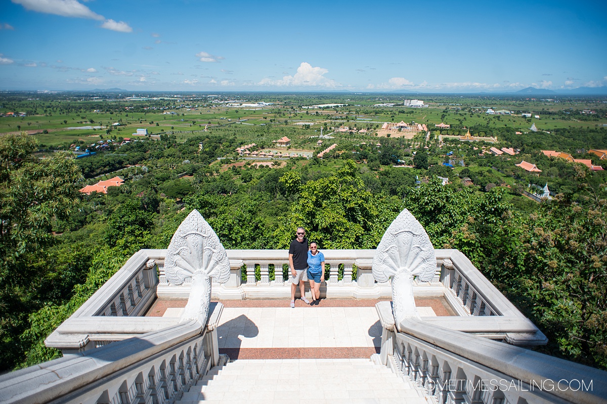 View from the top lookout point of Phreah Reach Throap Mountain in Cambodia.