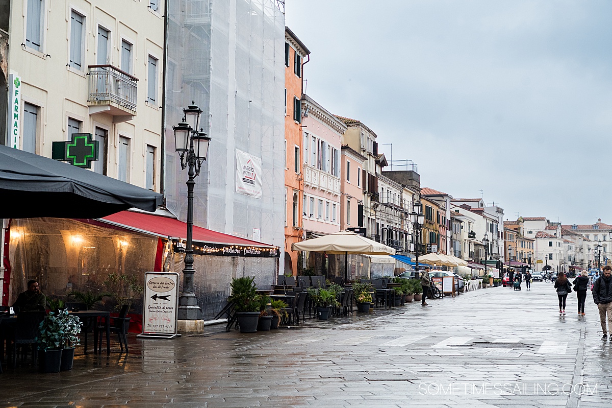 Corso del Popolo, the main street in downtown Chioggia.