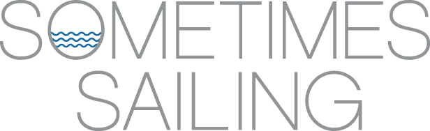 Sometimes Sailing Logo stacked gray and blue